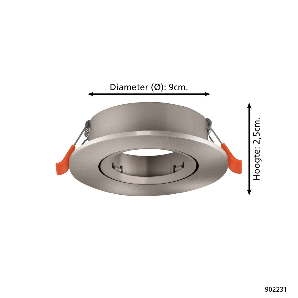 Recessed spotlight Barranco nickel Ø 9cm Eglo 9008606359080