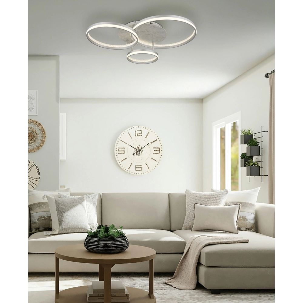 Ceiling lamp Mary silver grey 3-light Globo 9007371519859