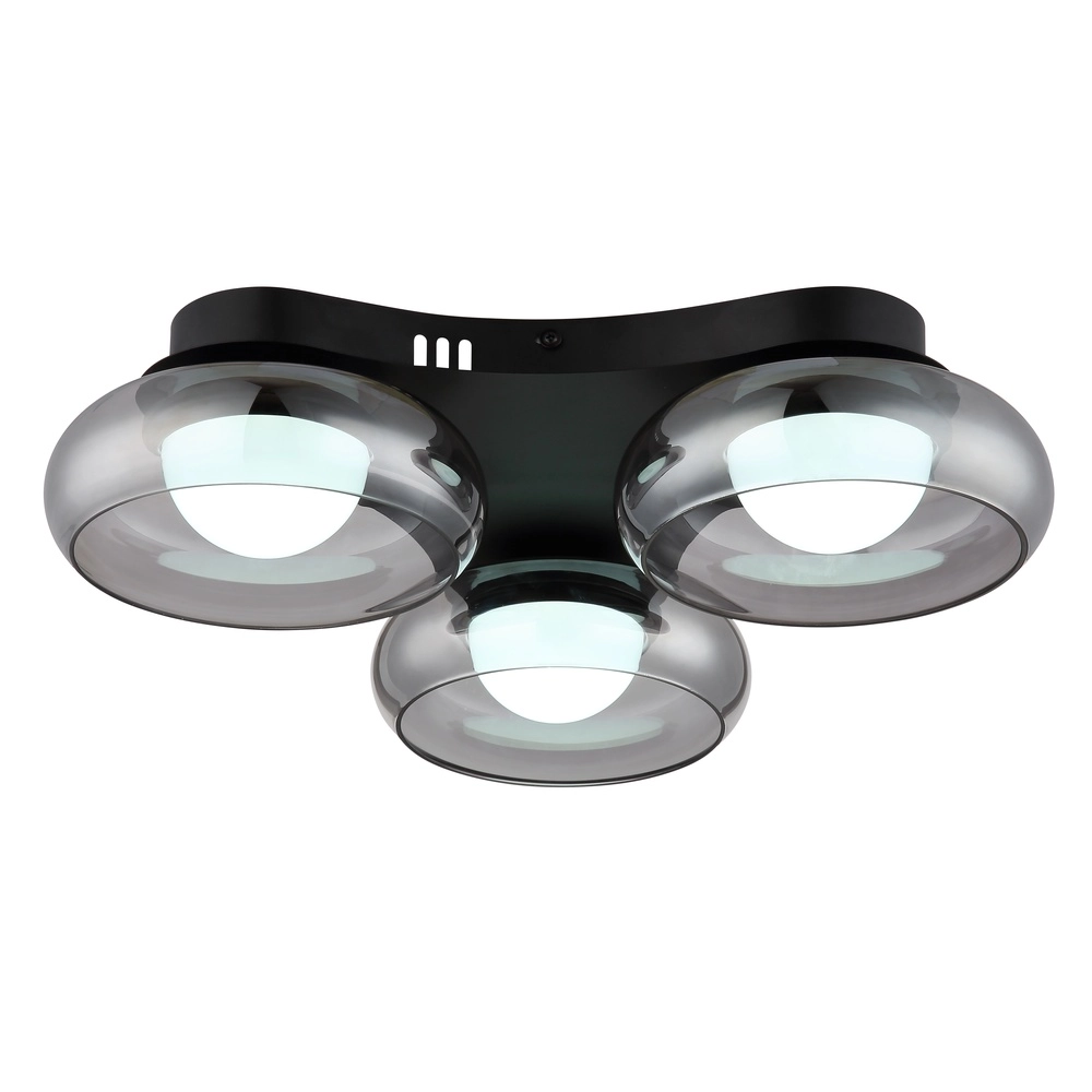 Design ceiling lamp Carlene 3-light black Globo 9007371572175