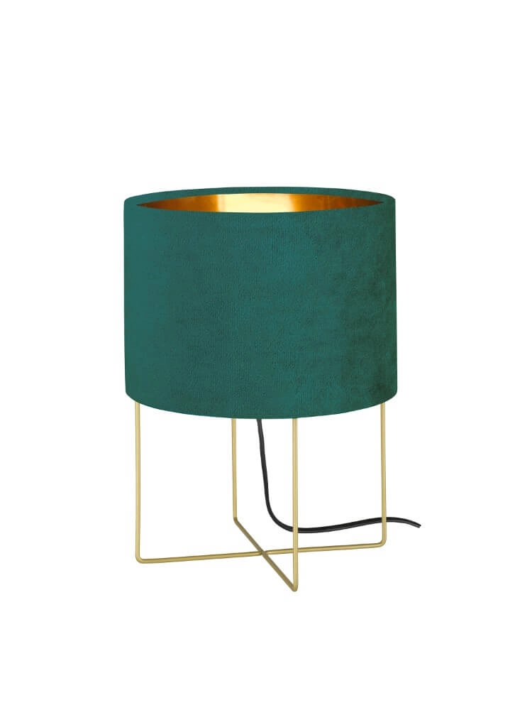 Table lamp Aura blue velvet