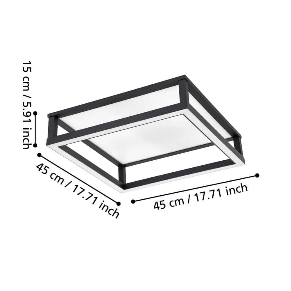 Square LED ceiling lamp Macellara 45cm Stars of Light 9008606220892