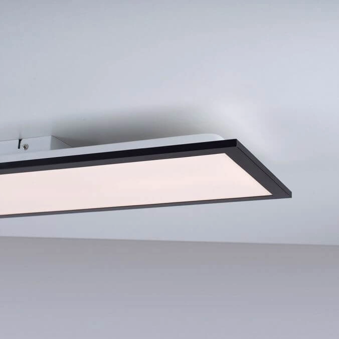 LED ceiling lamp Flat 80 by 25cm black Paul Neuhaus 4043689982089
