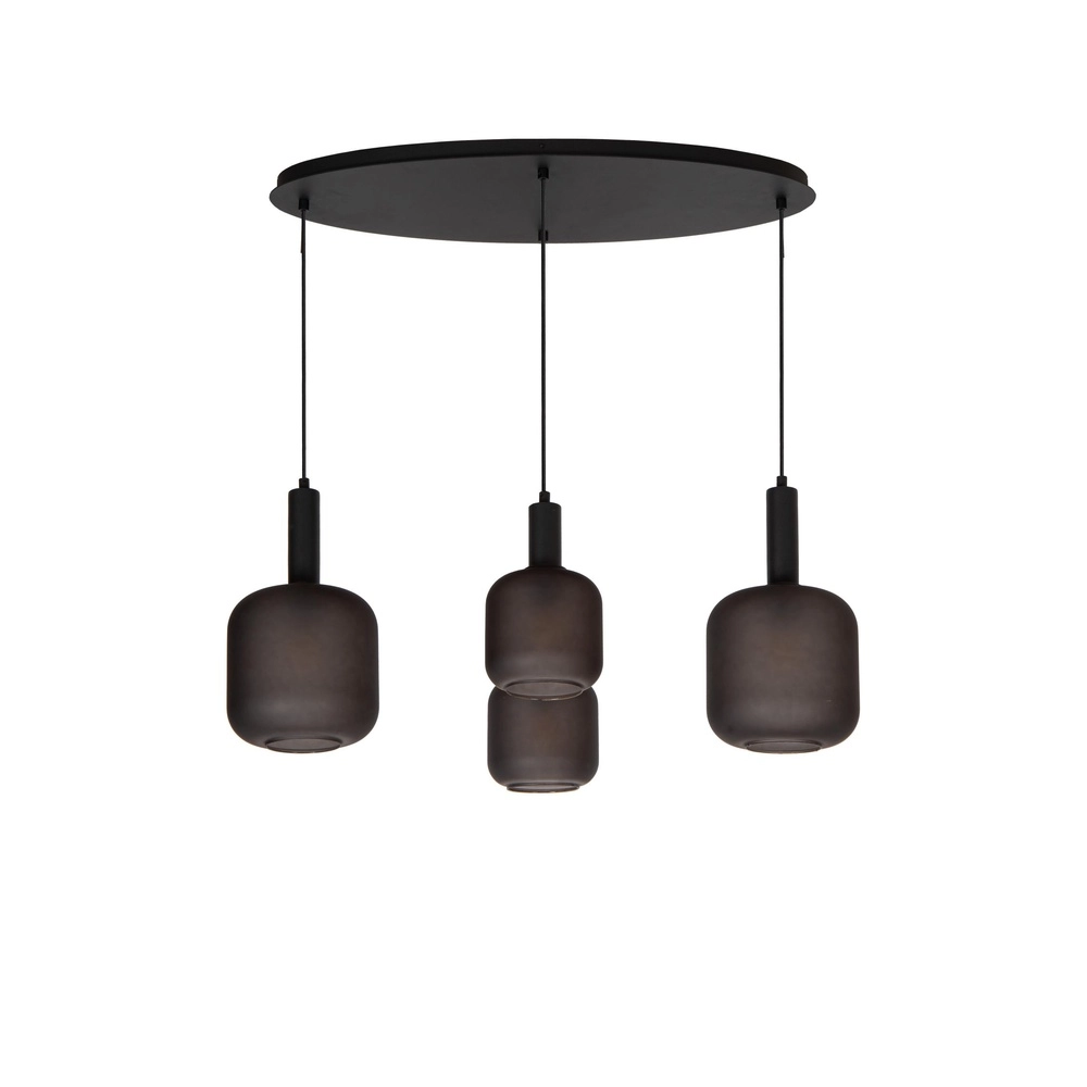 Black pendant lamp Eloise 4-light