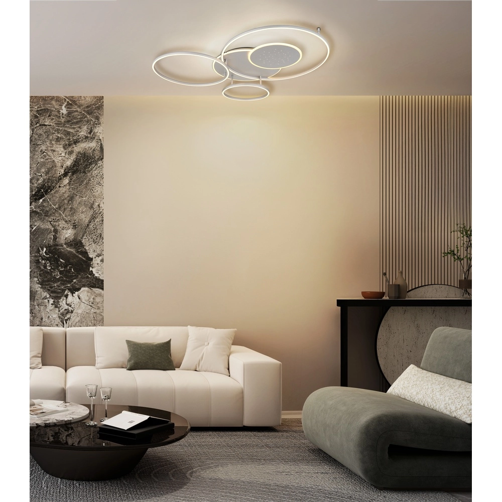 Silver Grey Ceiling Lamp Johnson Modern Globo 9007371580552