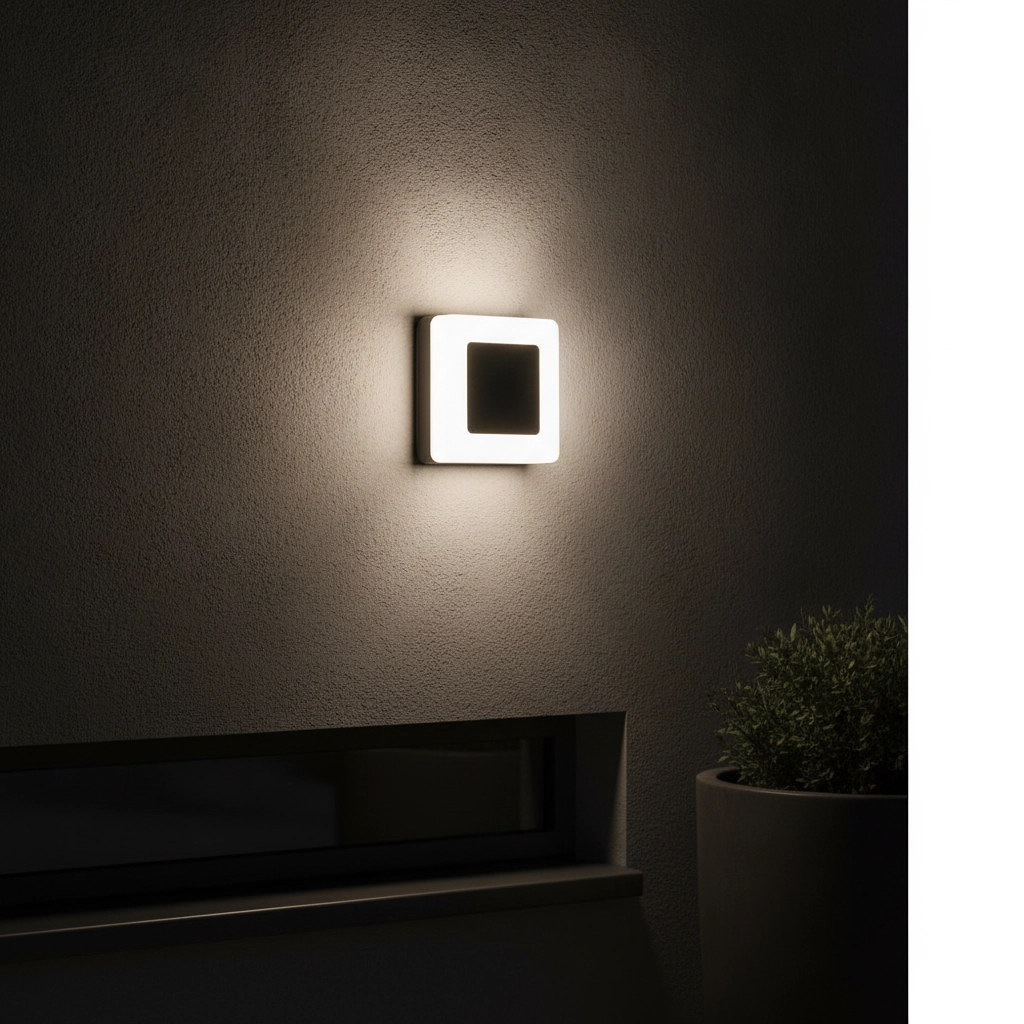 Square wall lamp Tune black