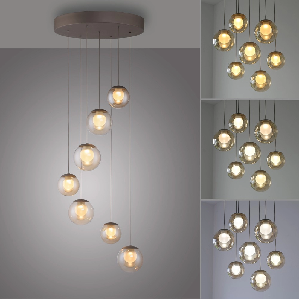 7-light pendant lamp Pure Popup Bronce Paul Neuhaus 4012248396681