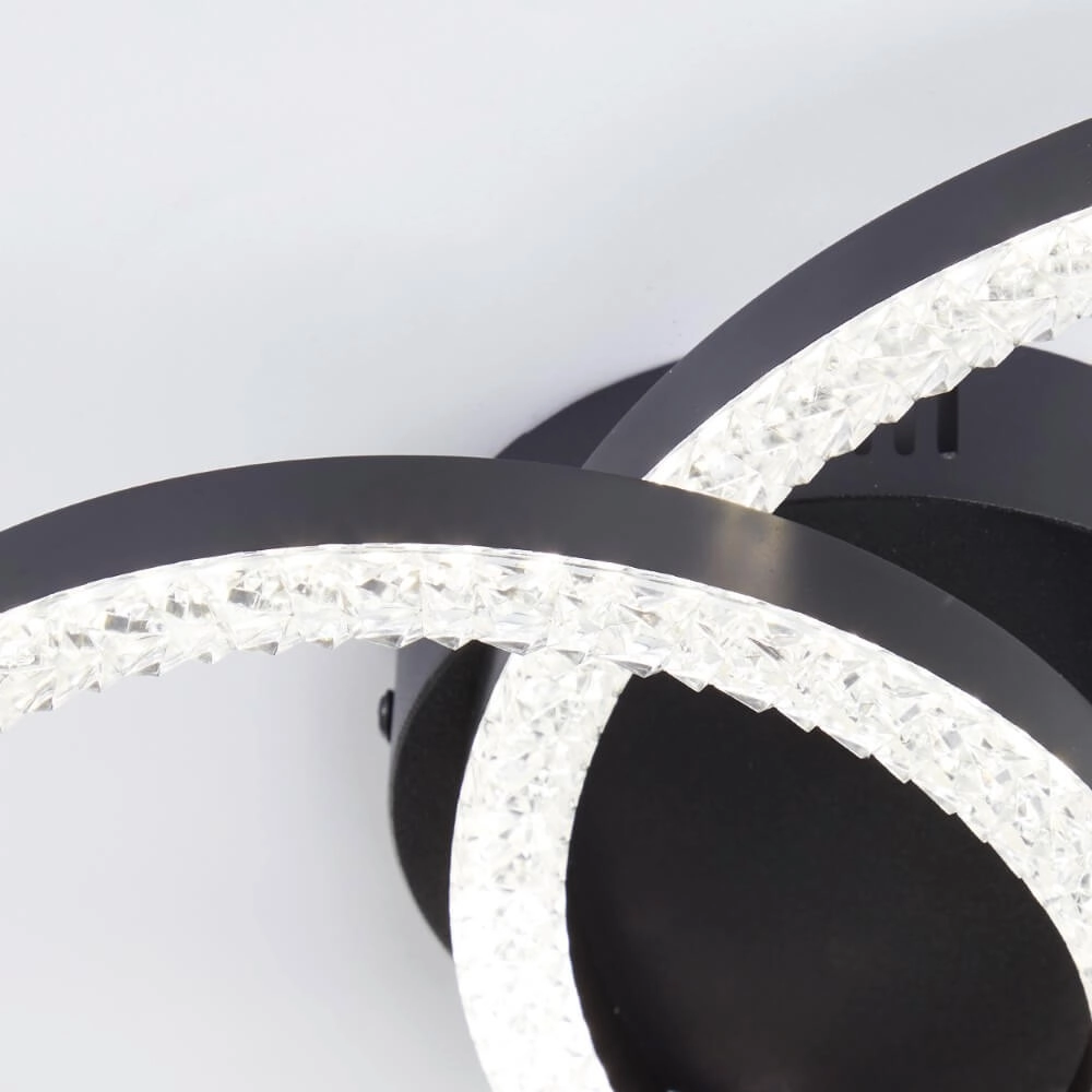 Black ceiling lamp Aurelia 2500lm Brilliant 4004353442124