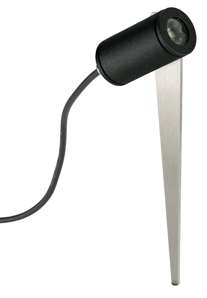 Spike spot Wally black - stainless steel