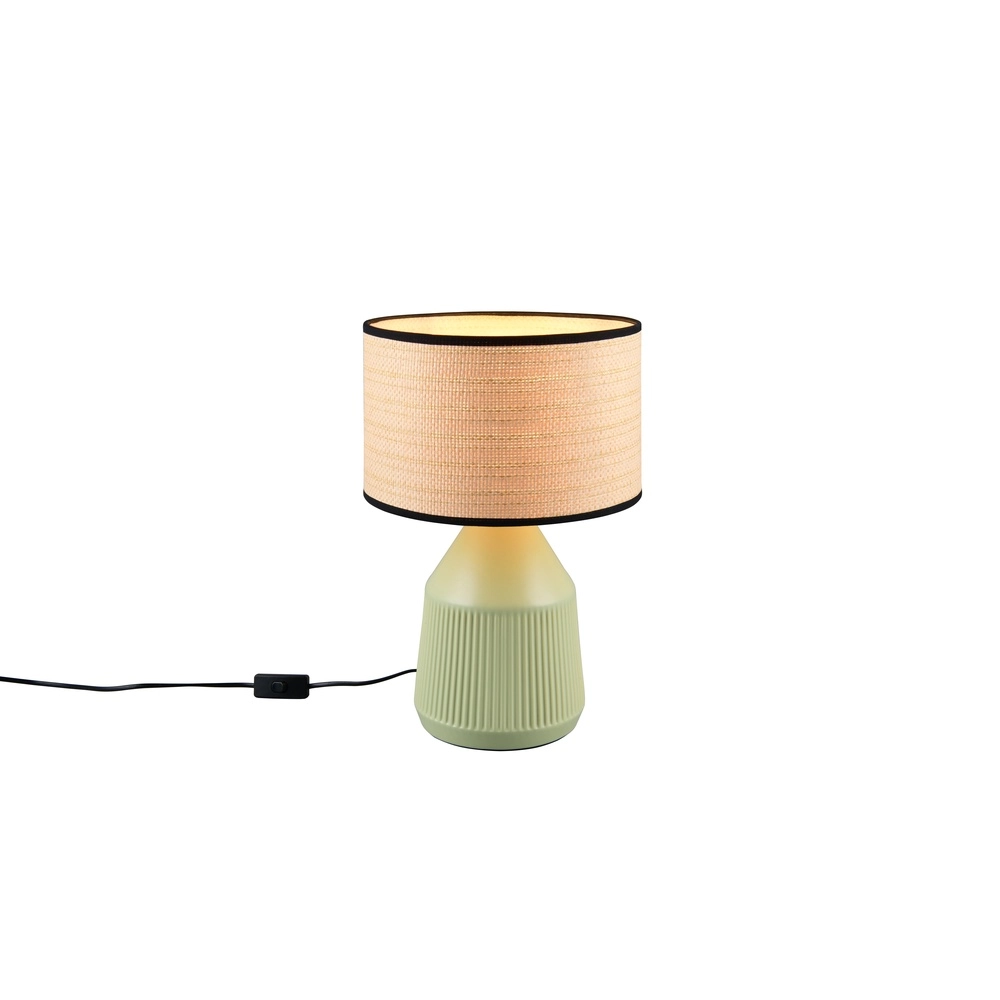 Table lamp Formentera Ø 28cm green Trio 4017807678130