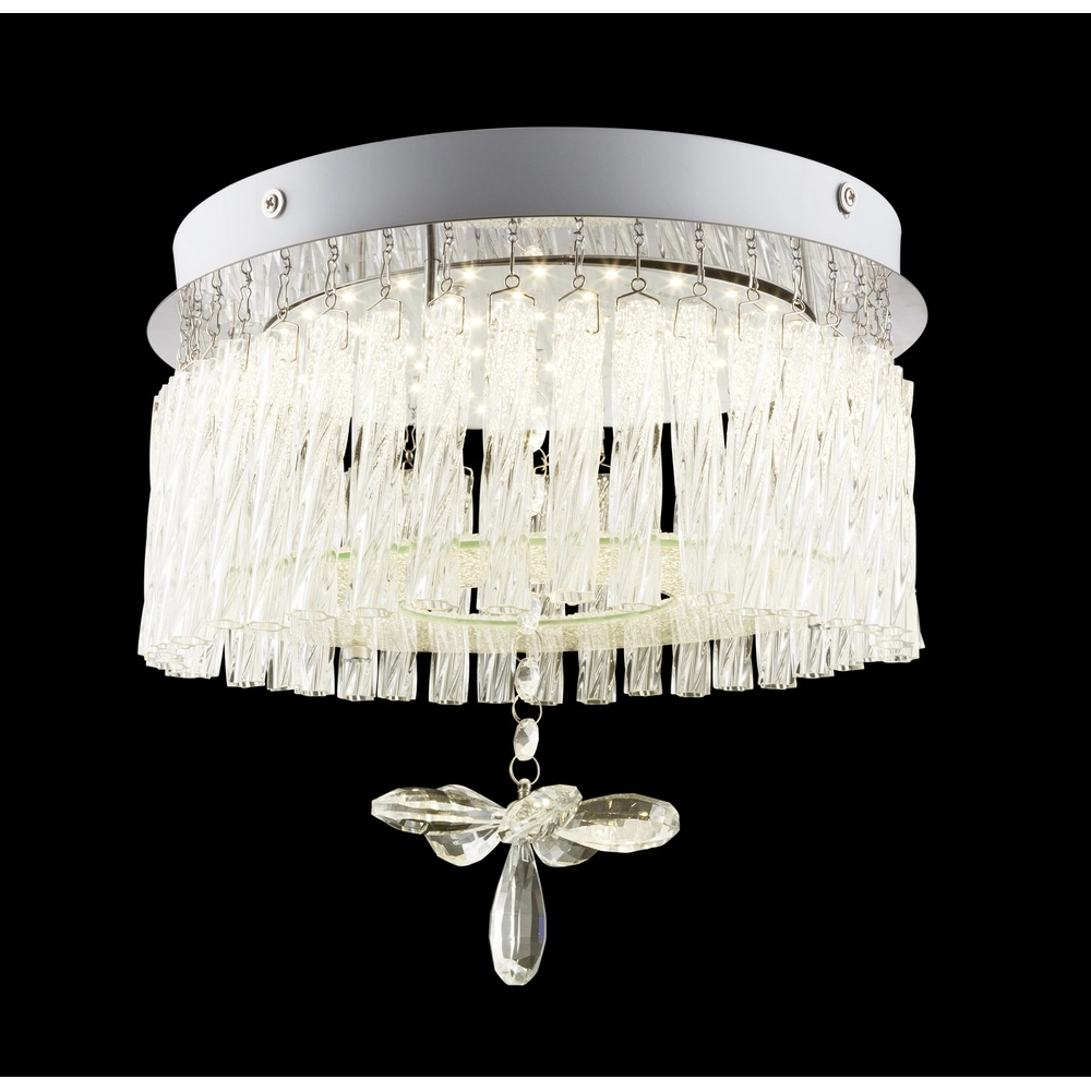 Round ceiling lamp Mathilda chrome