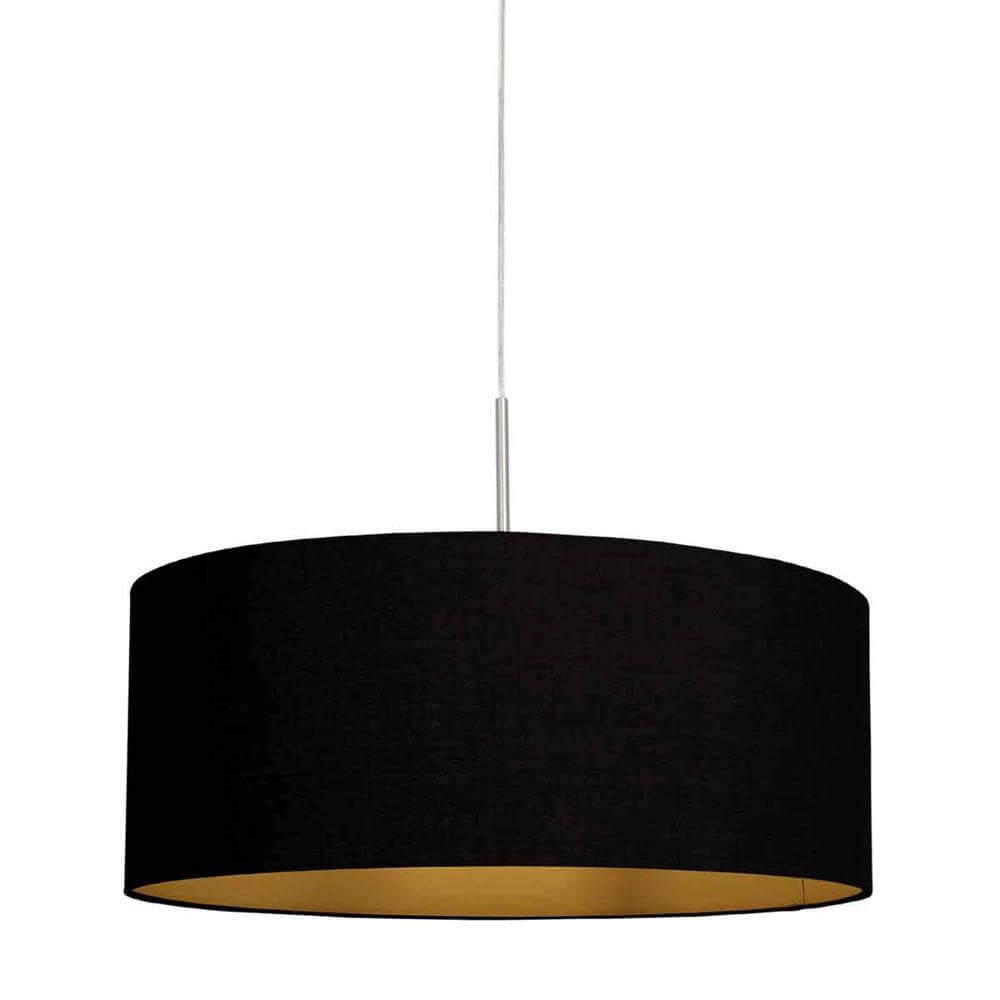 Pendant lamp Sparkled Light metal with black shade