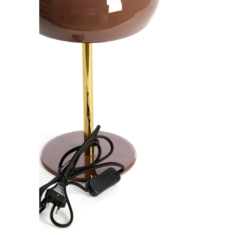 Table lamp Surin Ø 22cm - gloss dark brown with gold Light & Living 8717807740931