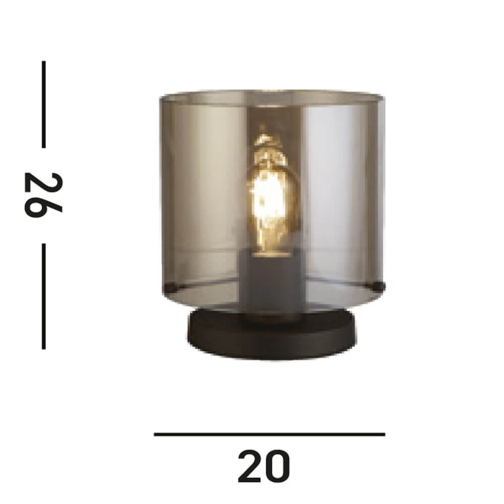 Black table lamp Sweden design Searchlight 5053423272153