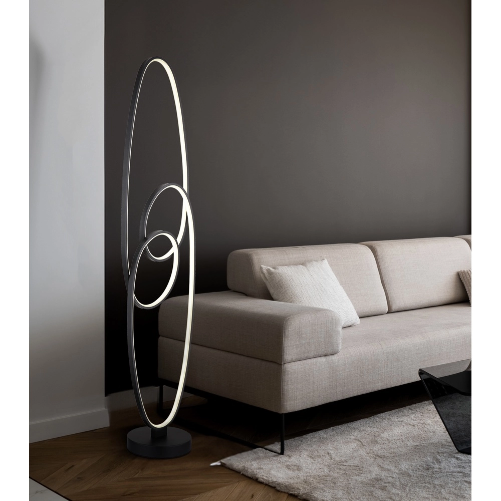 Design floor lamp Spira Black Globo 9007371453252