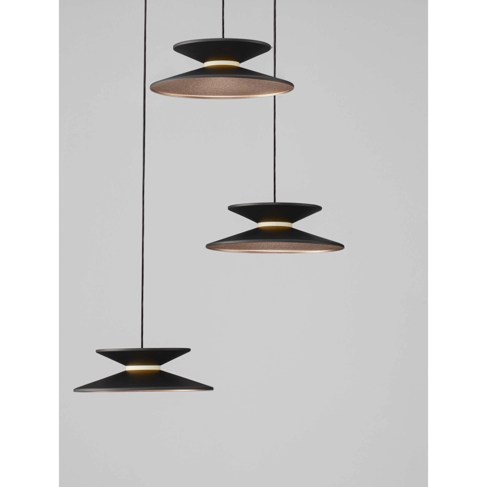 Design pendant lamp Morfi 3-light black Lyora 5212017458476