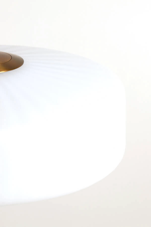 Pendant lamp Pleat gold with white Ø 30cm Light & Living 8717807687779