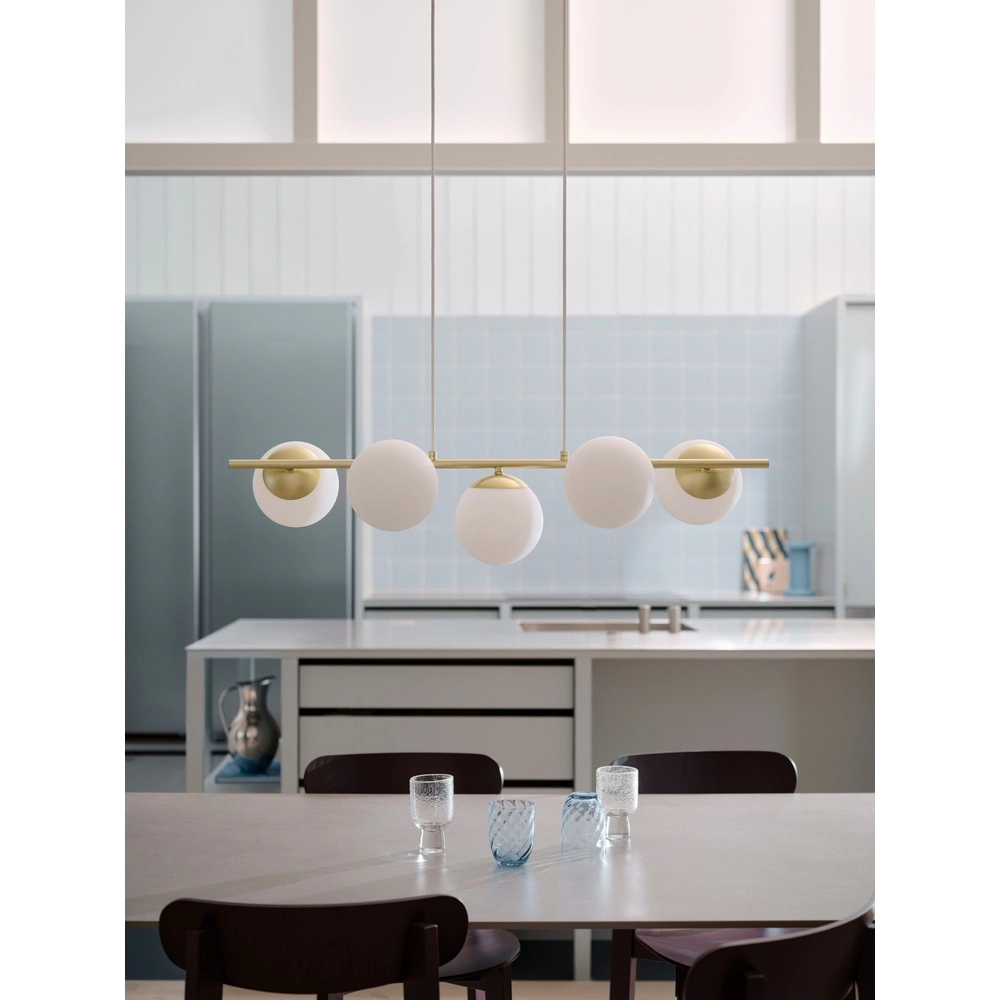 Scandinavian pendant lamp Lilly Gold with white Nordlux 5704924027291