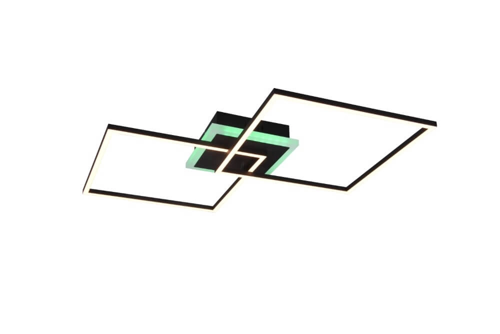 Ceiling lamp Arribo 2-compartment black Trio 4017807500455
