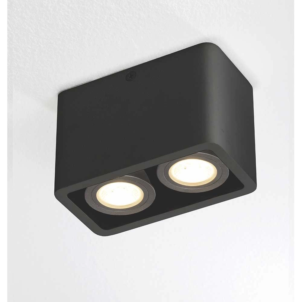 Double surface-mounted spot Bronx black