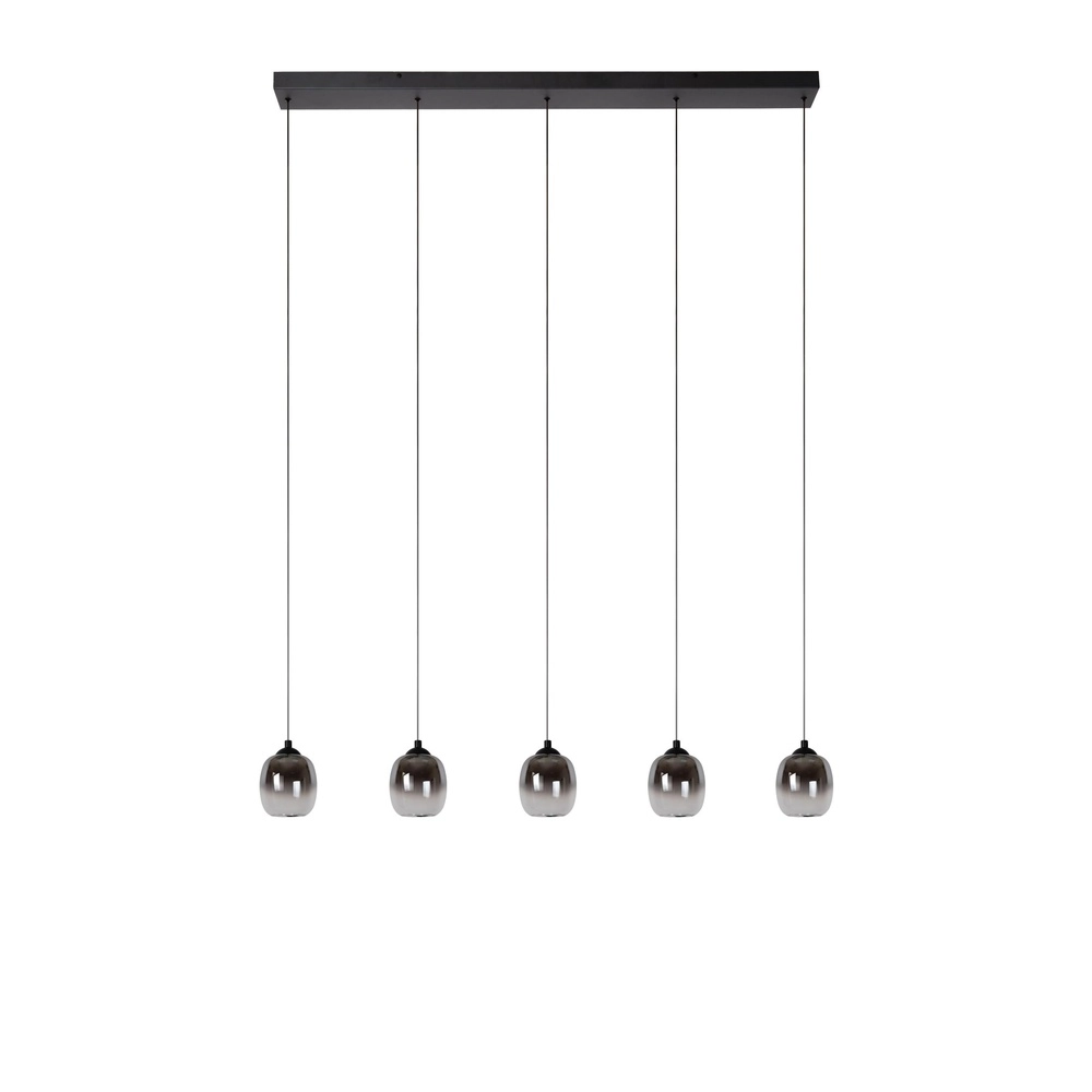 5-light pendant lamp Tamino Black