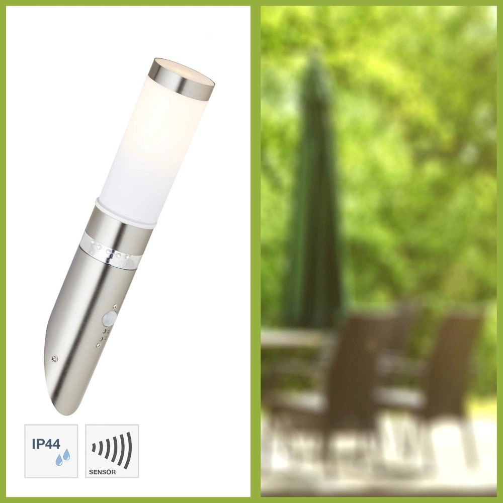 Stainless steel outdoor lamp Bole with sensor Brilliant 4004353133749