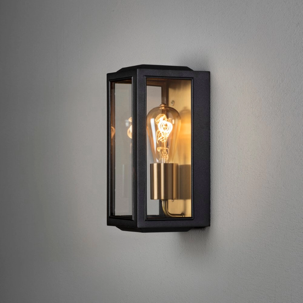Black with gold outdoor lamp Carpi KonstSmide 7318303487583