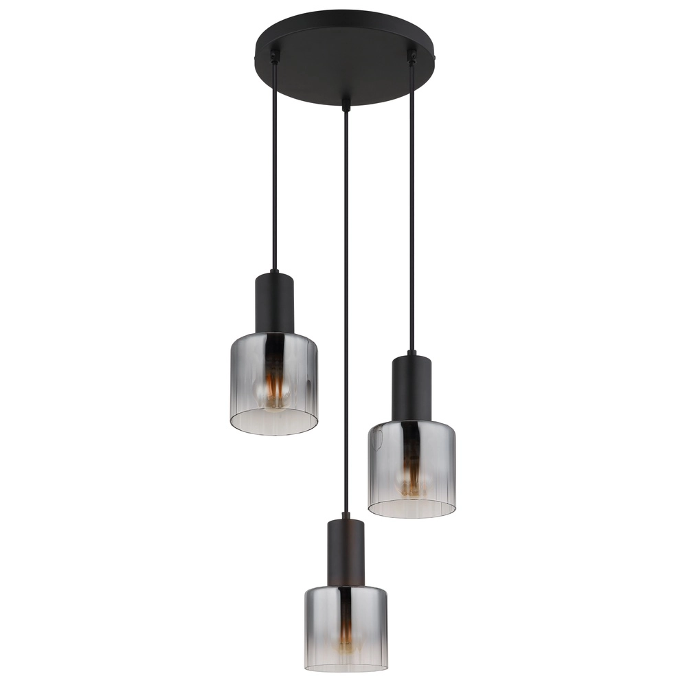 Design pendant lamp Jack 3-light black Globo 9007371519828