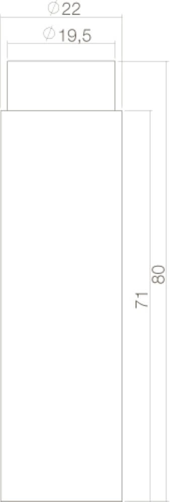 Doorstop Stelo wall 22x80mm stainless steel Intersteel 8714186053454
