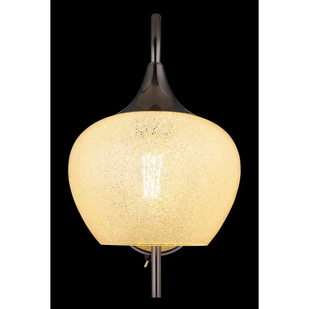 Anthracite wall lamp Maxy with white glass single Globo 9007371447190