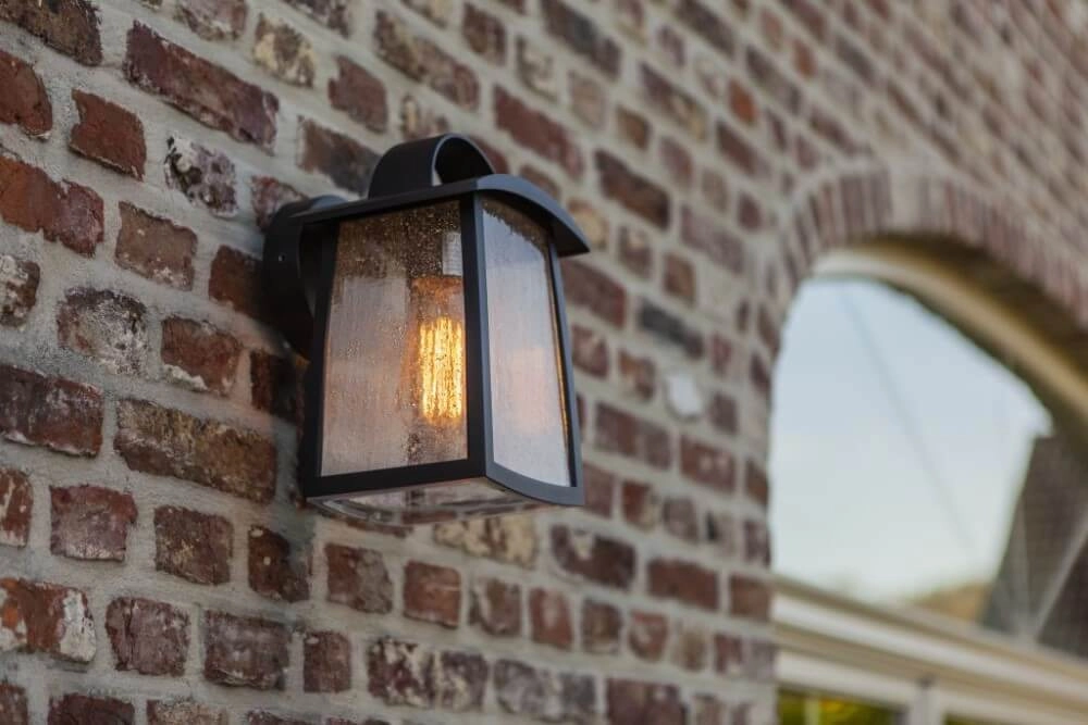 Black wall lamp Kelsey Glass structure Lutec 6939412047614