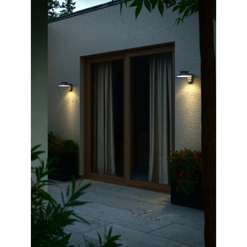 Solar wall lamp Justina anthracite Nordlux 5704924017551