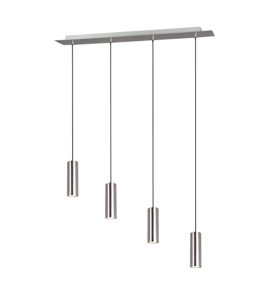 Pendant lamp Marley 4-light nickel matt