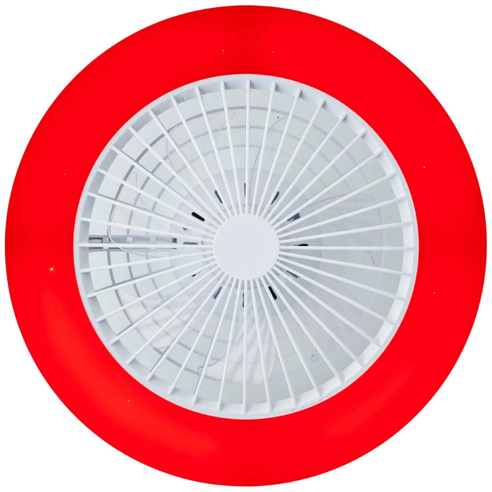 White fan Salerno with RGB function Brilliant 4004353433238