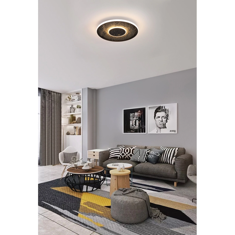 Ceiling light Lumadisc black Searchlight 5053423298009