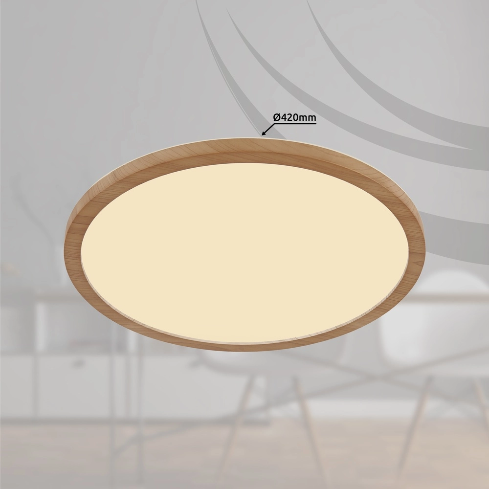 Ceiling light Sapana Ø 42cm wood Globo 9007371454426