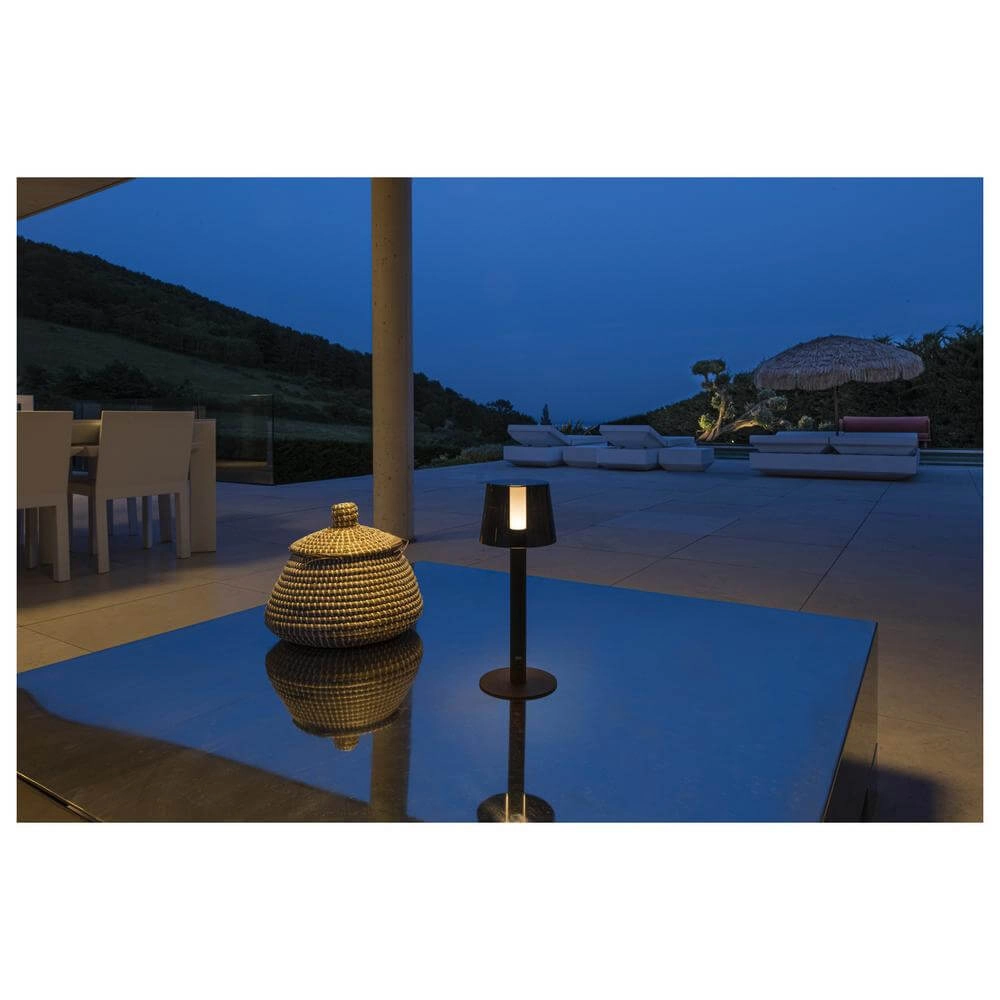 Table lamp Taha rechargeable black 2700K SLV 4024163278058