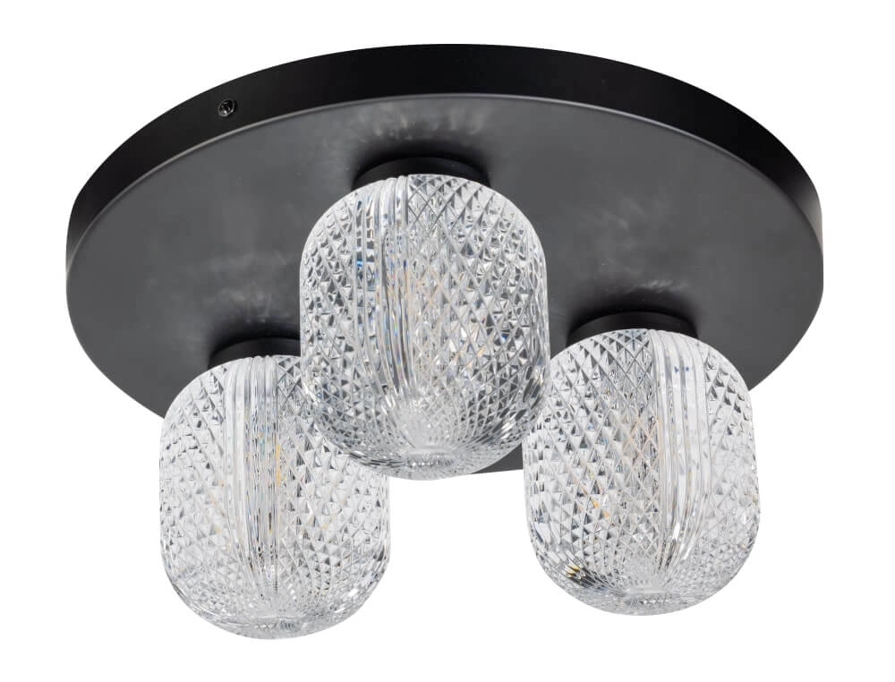 Unique ceiling lamp Kristel 3-light black