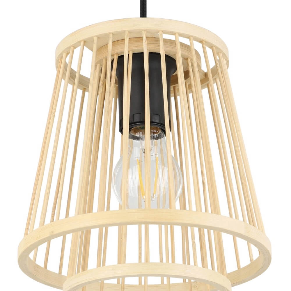 Wooden pendant lamp Hykeham 3-light Eglo 9002759438531