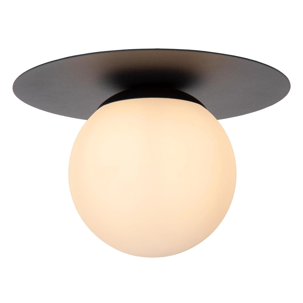 Ceiling lamp Tricia black with white sphere Lucide 5411212791993