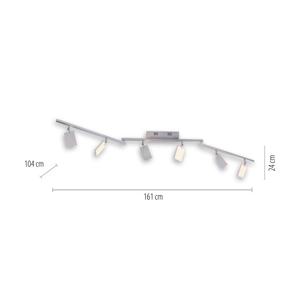 Ceiling lamp Pure Mira 6-light aluminum Paul Neuhaus 4012248359389