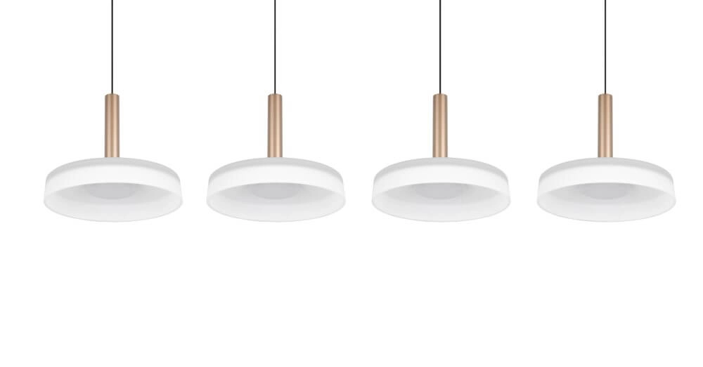 4-light LED pendant light Celeste white glass Trio 4017807627404