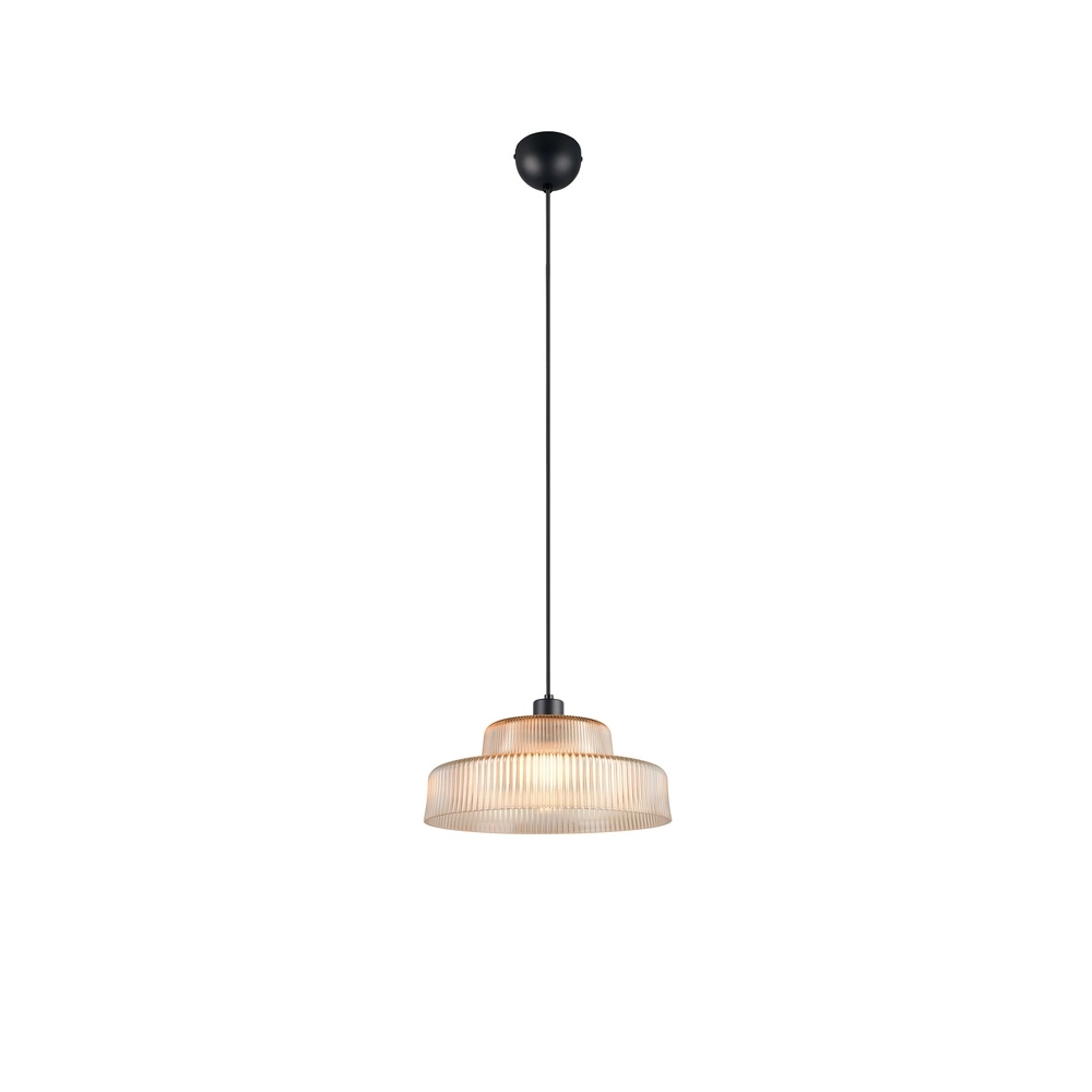 Classic pendant lamp Abella Amber glass Trio 4017807682021