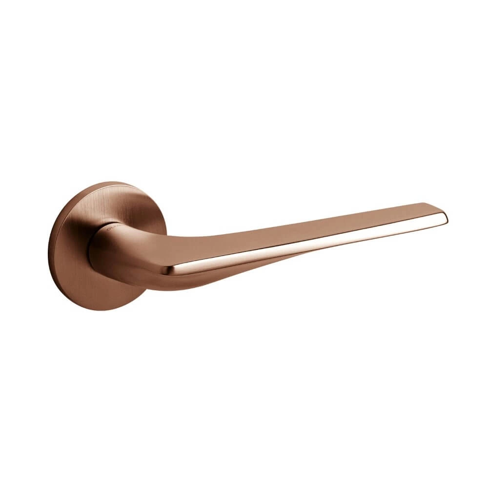 Design door handle Twist Matte copper