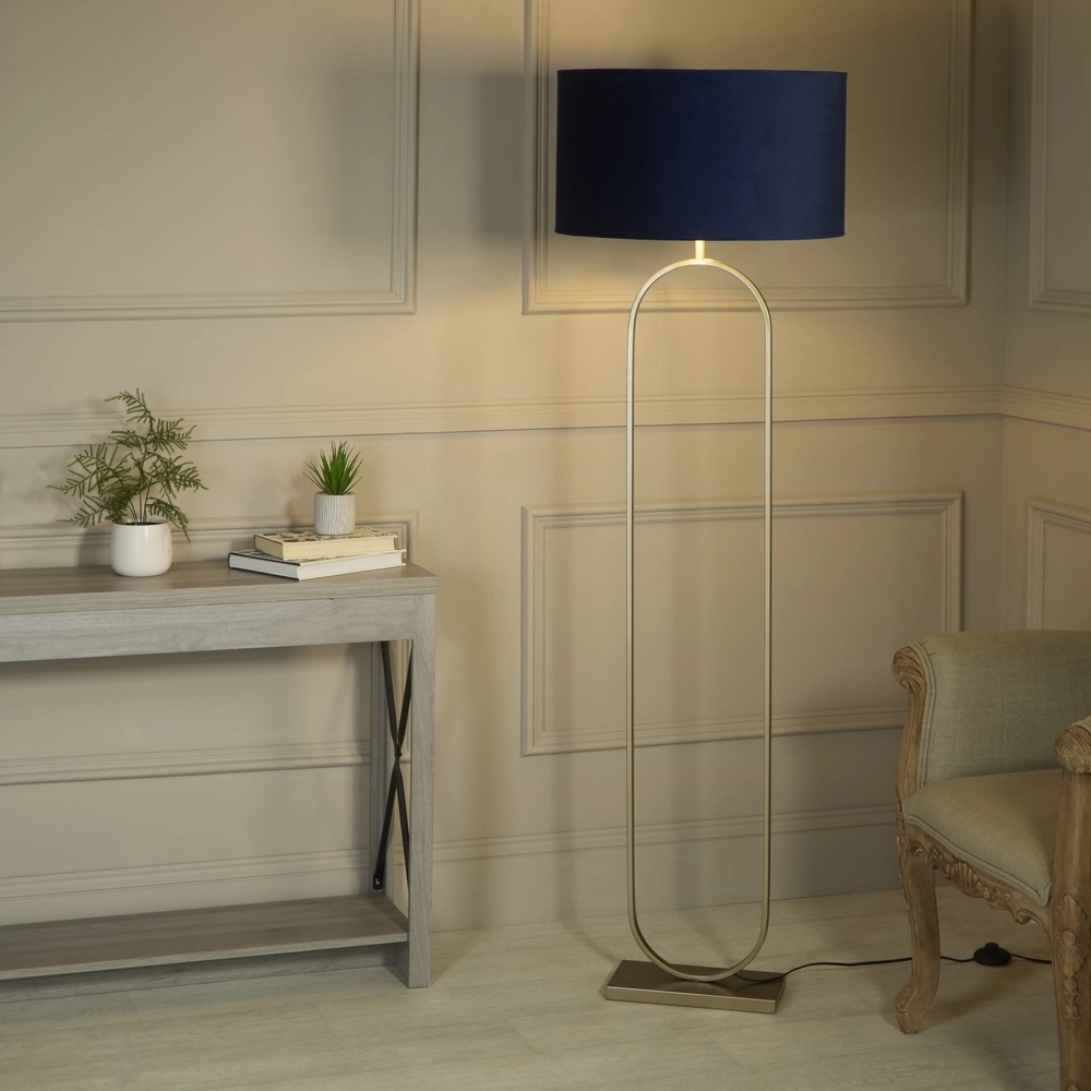 Floor lamp Modish bronze with blue cap Searchlight 5053423307602