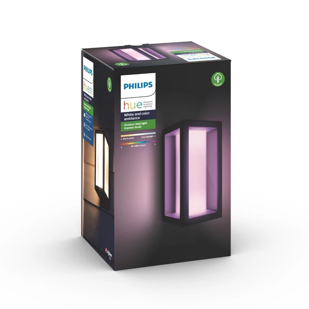 Outdoor lamp Hue Impress black square Philips 8718696170489
