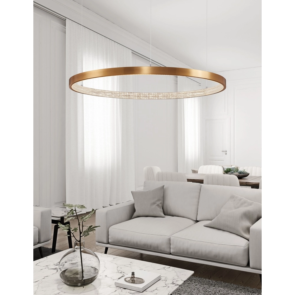 Pendant lamp Preston gold Ø 100cm