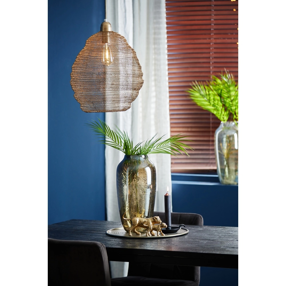 Mesh pendant lamp Nina Ø 38cm - antique bronze Light & Living 8717807175344
