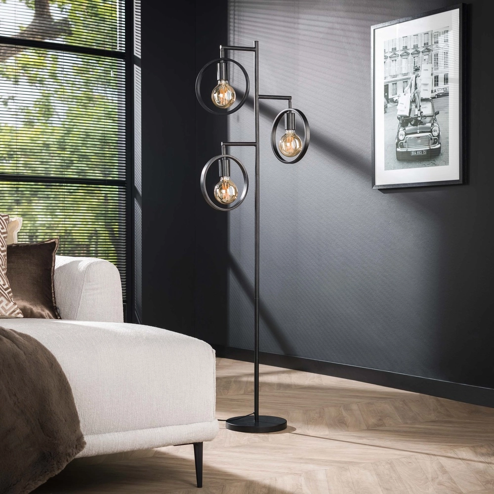 3-Ring Floor Lamp Ring black - E27