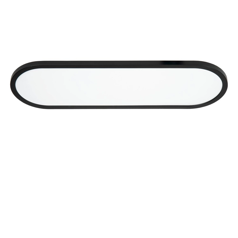 Oval ceiling light Elly black 24W