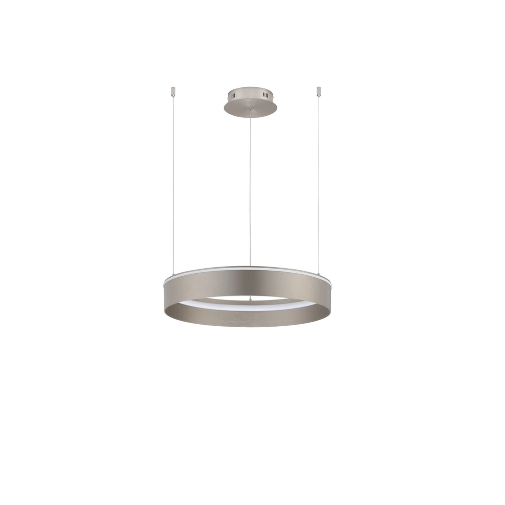 Modern pendant lamp Olivia nickel Ø 60cm Lyora 5212017494214